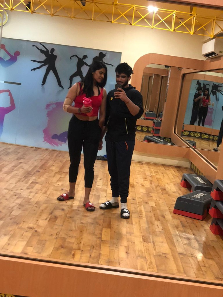Mansi and Ayush together at the gym