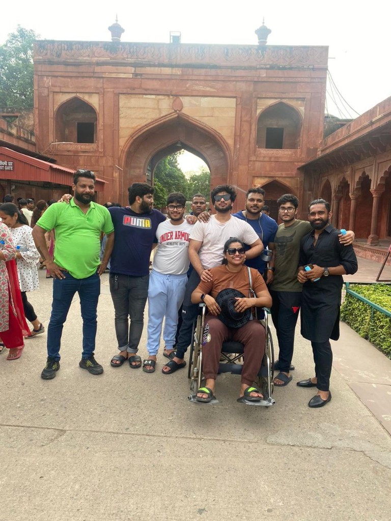 Group outing at a historic place